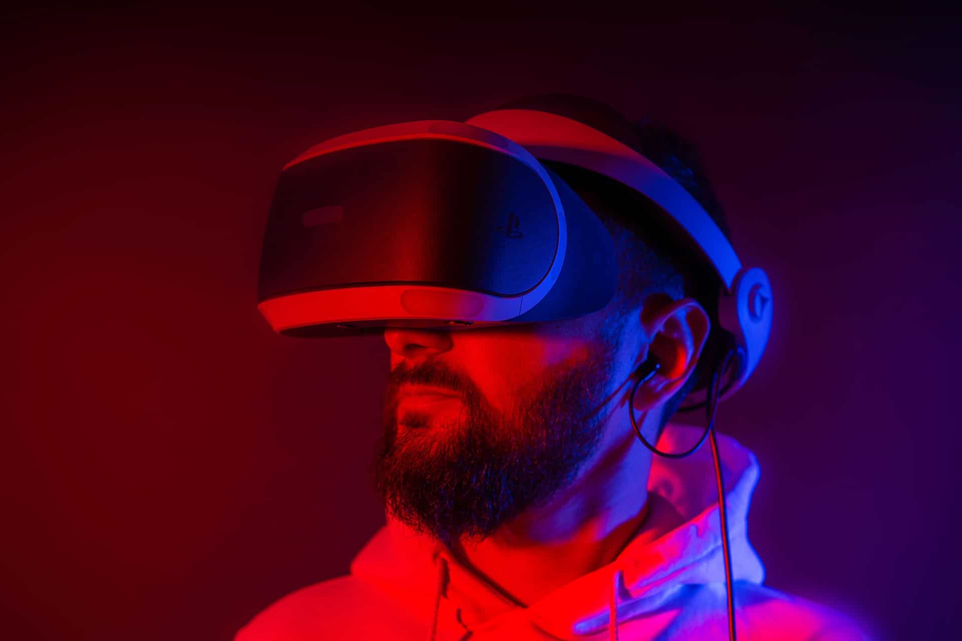 Man wearing VR Headset