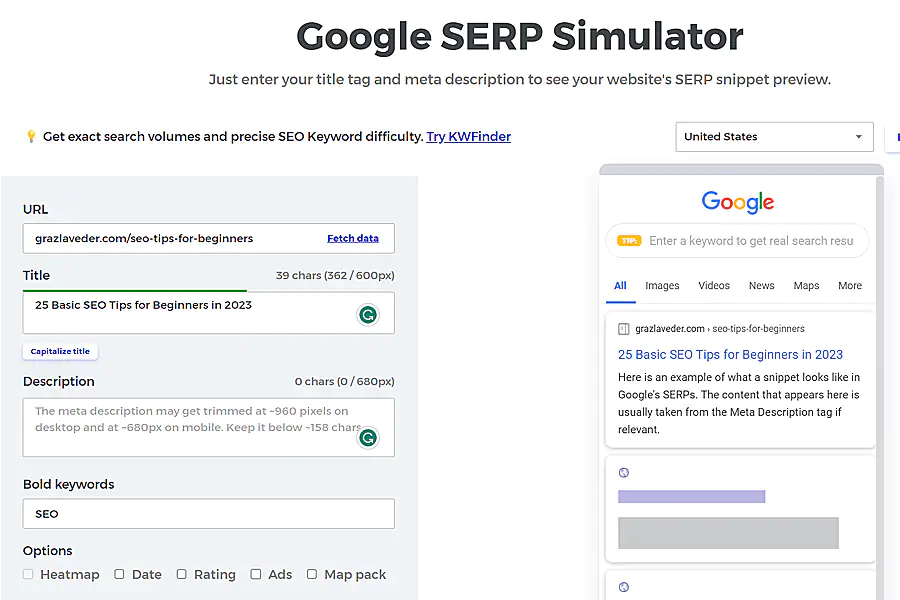 SERP Simulator