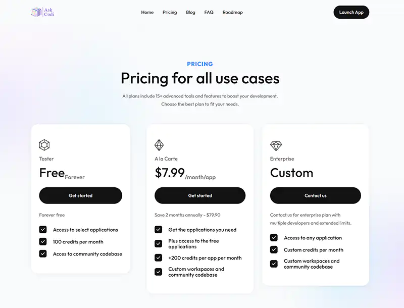 AskCodi Pricing