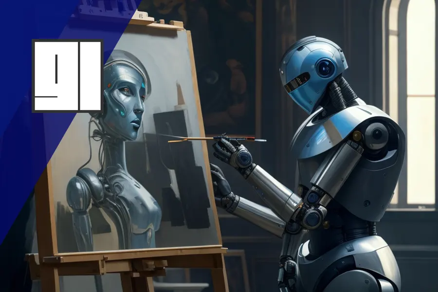 What is AI Art? Robot painting a masterpiece