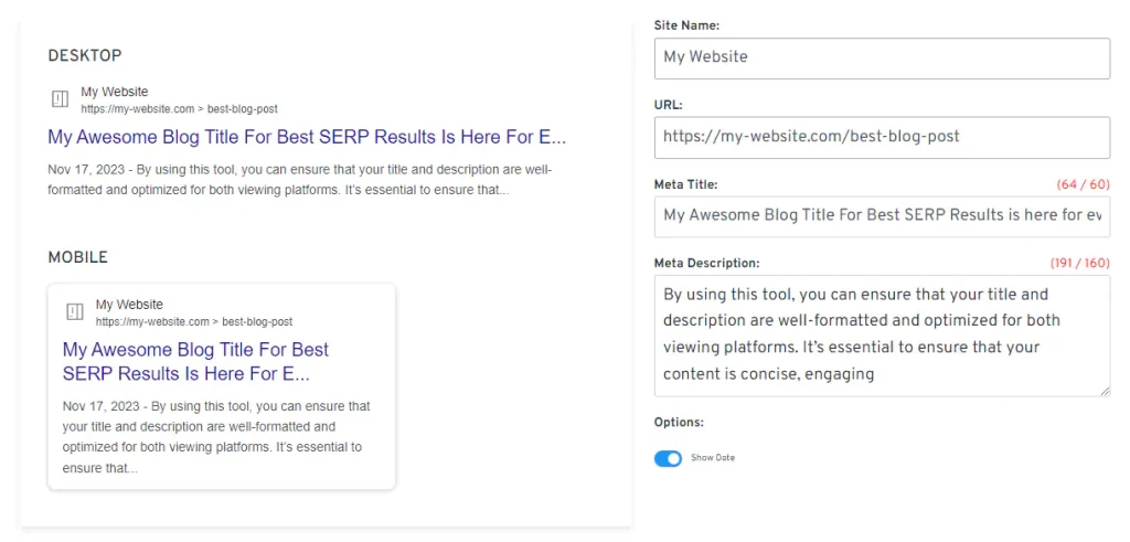 SERP Simulator